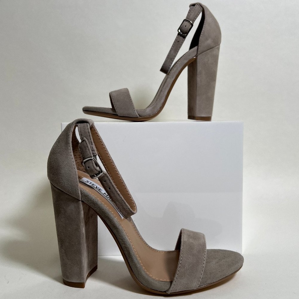 NIB Steve Madden Carrson, Taupe Suede Heels